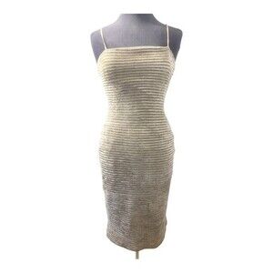 Privacy Please Square Neck Midi Bodycon Dress Size M